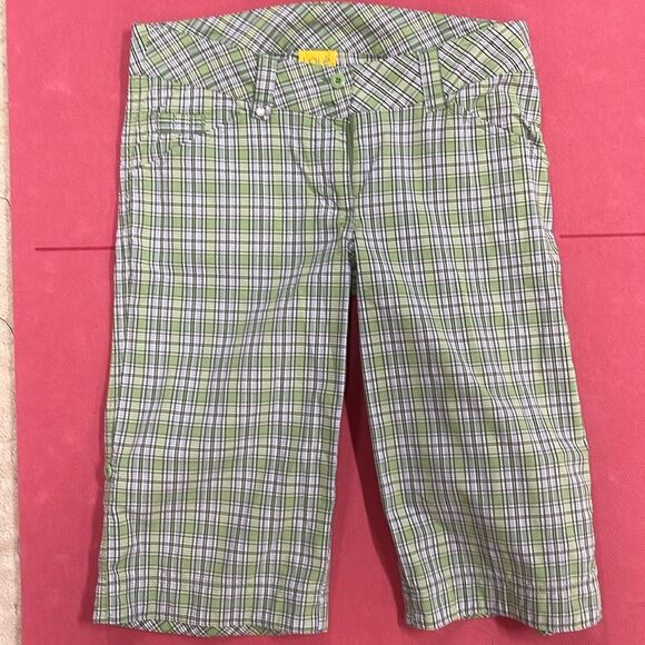Lole Green Plaid Women’s Golf Shorts, Size 6 - Picture 1 of 6